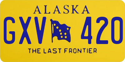 AK license plate GXV420