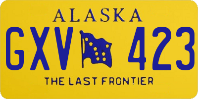 AK license plate GXV423