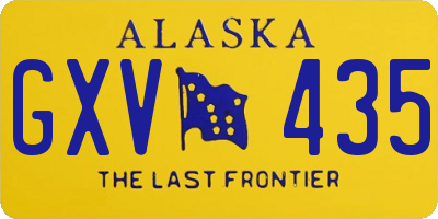 AK license plate GXV435