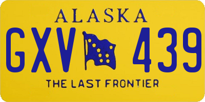 AK license plate GXV439