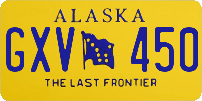 AK license plate GXV450