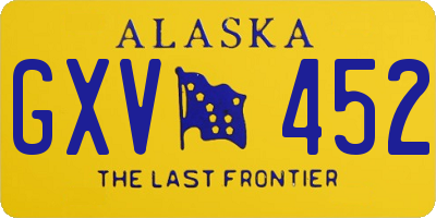 AK license plate GXV452