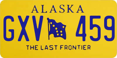AK license plate GXV459