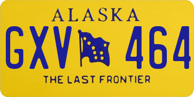 AK license plate GXV464