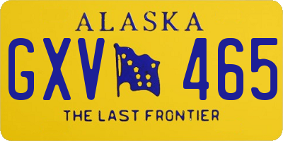 AK license plate GXV465