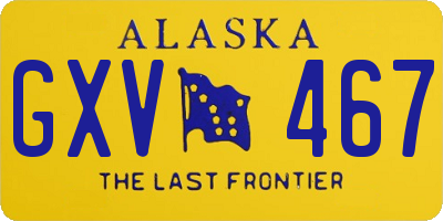 AK license plate GXV467