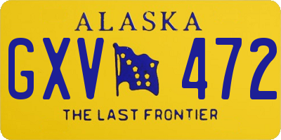 AK license plate GXV472