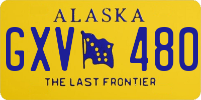 AK license plate GXV480