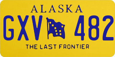AK license plate GXV482
