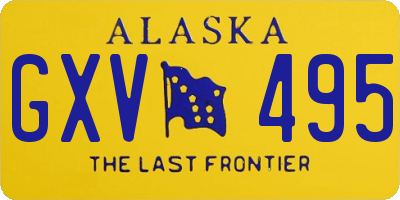 AK license plate GXV495