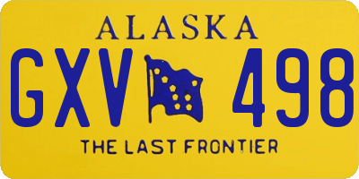 AK license plate GXV498