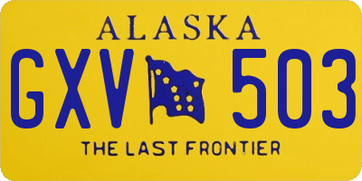 AK license plate GXV503