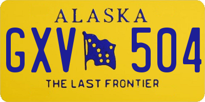 AK license plate GXV504