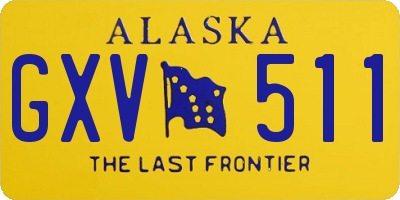 AK license plate GXV511