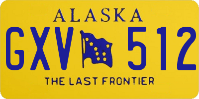 AK license plate GXV512