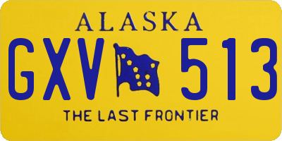 AK license plate GXV513