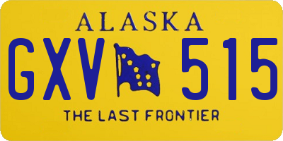 AK license plate GXV515