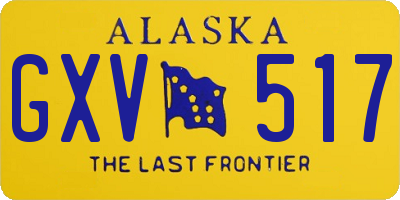 AK license plate GXV517