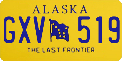 AK license plate GXV519