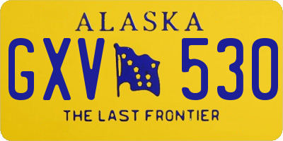 AK license plate GXV530