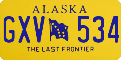 AK license plate GXV534