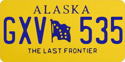 AK license plate GXV535
