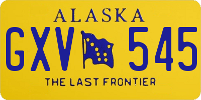 AK license plate GXV545