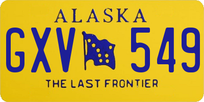 AK license plate GXV549