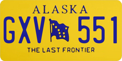 AK license plate GXV551