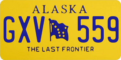 AK license plate GXV559