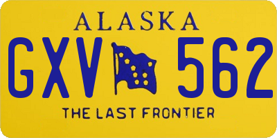 AK license plate GXV562