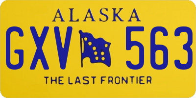 AK license plate GXV563