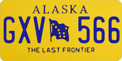 AK license plate GXV566