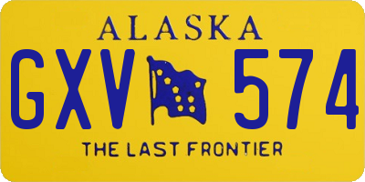 AK license plate GXV574