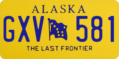 AK license plate GXV581