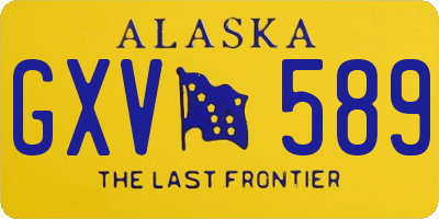 AK license plate GXV589