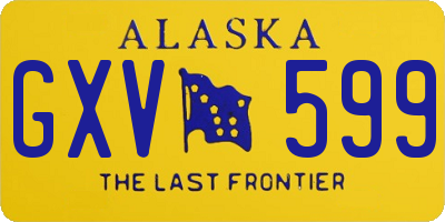 AK license plate GXV599