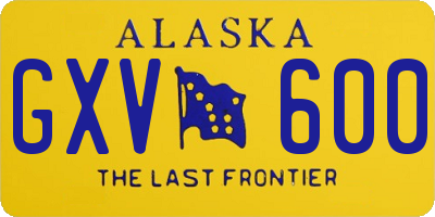 AK license plate GXV600