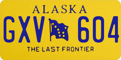 AK license plate GXV604