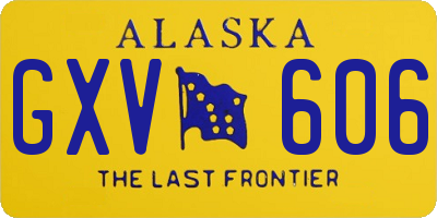 AK license plate GXV606