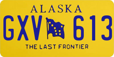 AK license plate GXV613