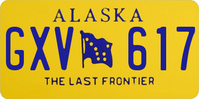 AK license plate GXV617