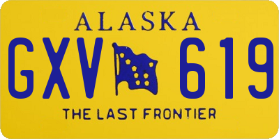 AK license plate GXV619
