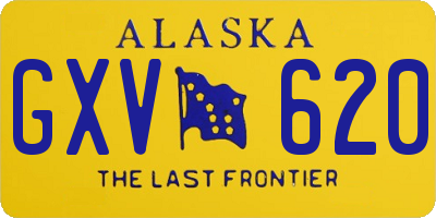 AK license plate GXV620