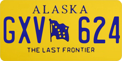 AK license plate GXV624