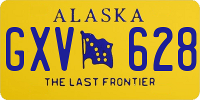 AK license plate GXV628
