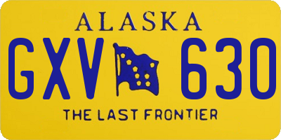 AK license plate GXV630