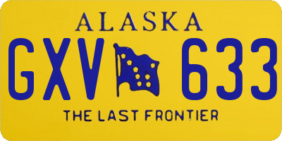 AK license plate GXV633