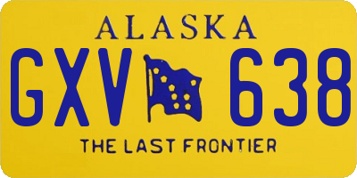AK license plate GXV638