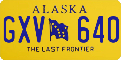 AK license plate GXV640